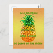 Ananas-Weisheit Postkarte (Vorne/Hinten)