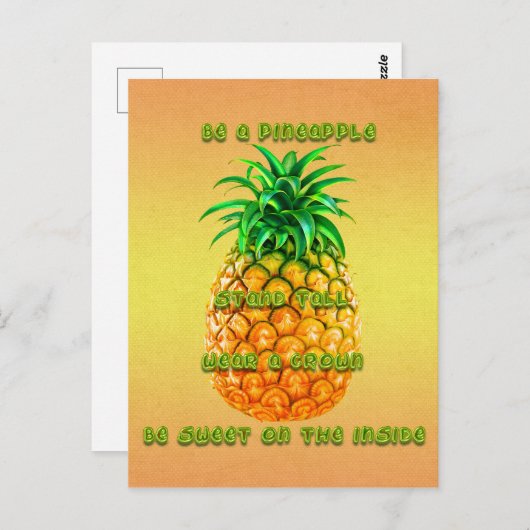 Ananas-Weisheit Postkarte (Vorne/Hinten)
