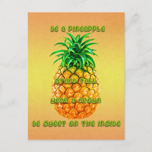 Ananas-Weisheit Postkarte (Vorderseite)
