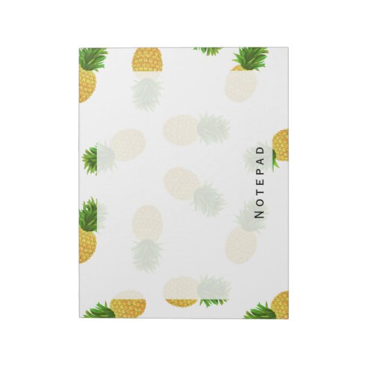 Ananas weiß notizblock (Rotiert)