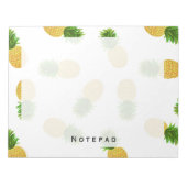 Ananas weiß notizblock (Vorderseite)