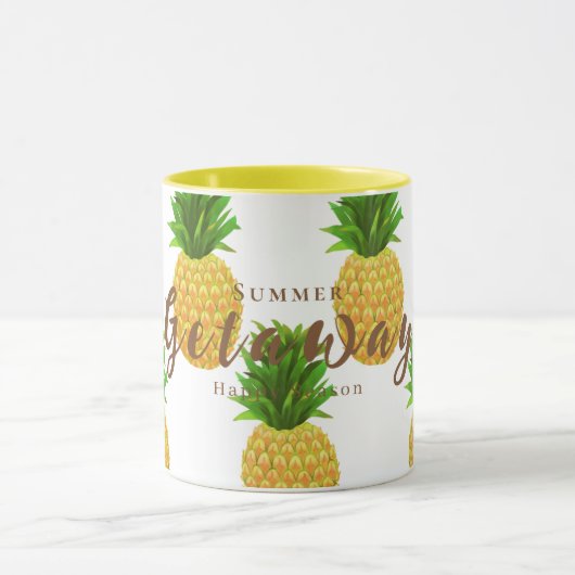 Ananas weiß tasse (Zentrum)