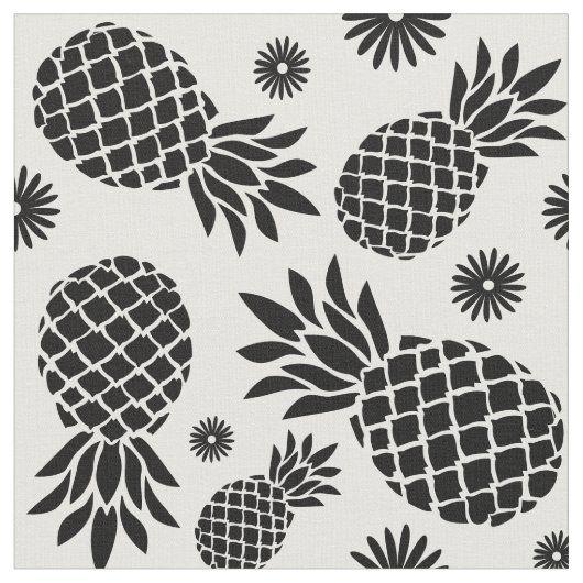 Ananas weiß und eigene Farbmuster Stoff (Nahaufnahme)