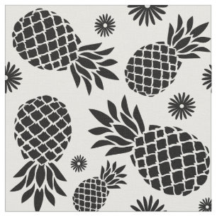 Ananas weiß und Ihr eigenes Farbgewohnheitsmuster Stoff