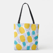 Ananas weißer Hintergrund, nahtloses Muster. Tasche (Rückseite)