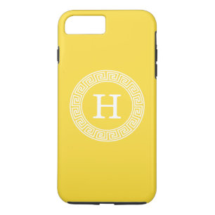 Ananas weißes griechisches SchlüsselRnd iPhone 8 Plus/7 Plus Hülle