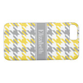 Ananas Welch dk Gray Hahnentrittmuster Name Monogr Case-Mate iPhone Hülle (Rückseite (Horizontal))