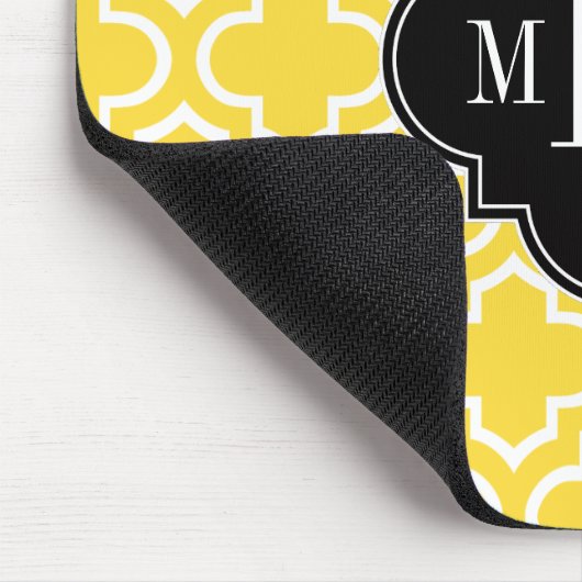 Ananas Welch marokkanischer Nr. 6 Black 3 Initial  Mousepad (Ecke)