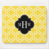 Ananas Welch marokkanischer Nr. 6 Black 3 Initial Mousepad (Vorne)