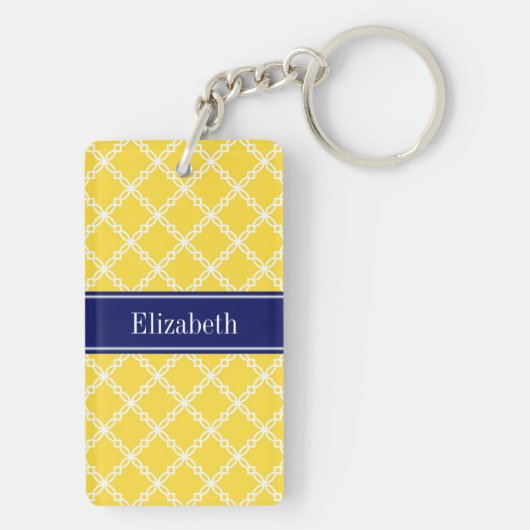 Ananas, welche Extravagante Quatrefolienname Monog Schlüsselanhänger (Rückseite)