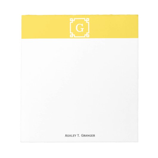 Ananas, welcher griechische Schlüsselrahmen #2 Anf Notizblock (Vorderseite)