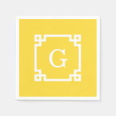 Ananas, welcher griechische Schlüsselrahmen #2 Anf Serviette (Vorderseite)