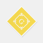 Ananas, welcher griechische Schlüsselrahmen #2 Anf Serviette (Ecke)