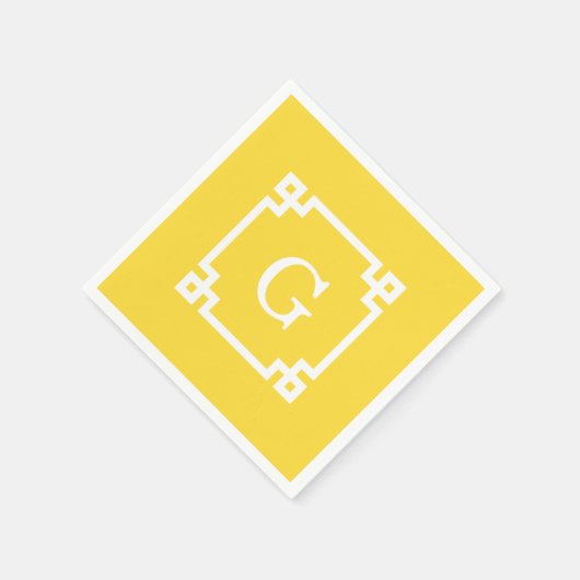 Ananas, welcher griechische Schlüsselrahmen #2 Anf Serviette (Ecke)