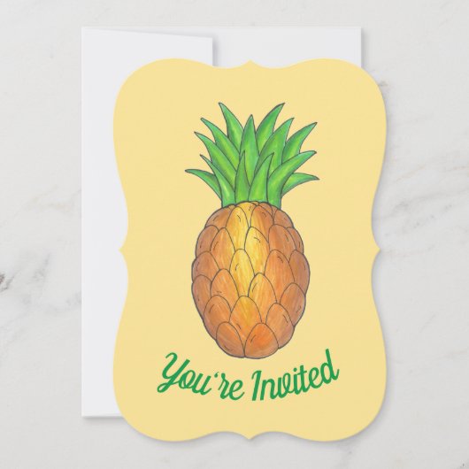 Ananas Welcome Open House Housewarming Party Einladung (Vorderseite)