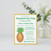 Ananas Welcome Open House Housewarming Party Einladungspostkarte (Stehend Vorderseite)