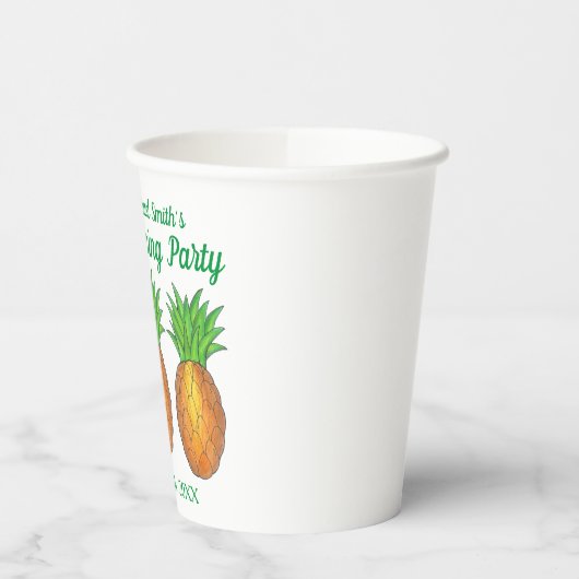 Ananas Welcome Open House Housewarming Party Pappbecher (Links)