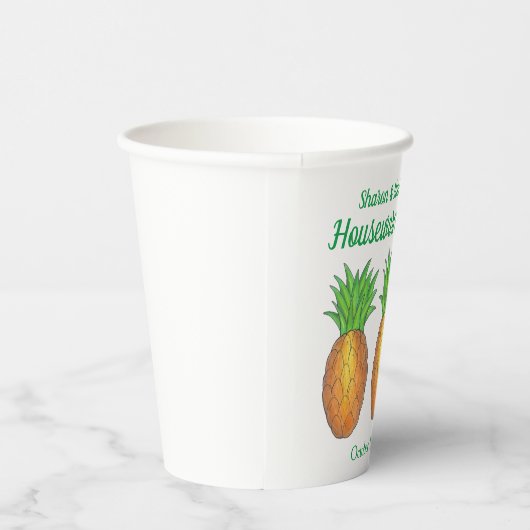 Ananas Welcome Open House Housewarming Party Pappbecher (Rechts)