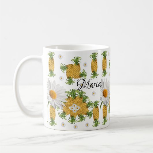 Ananas White Daisy Tasse (Links)