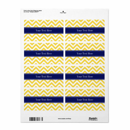 Ananas White LG Zickzack Navy Blue Name Monogram (Vorne)