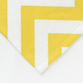 Ananas White LG Zickzack Navy Blue Name Monogram Fleecedecke (Ecke)