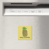 Ananas, Willkommen, Text bearbeiten Magnet (In Situ (Geschirrspüler))