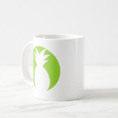Ananas-willkommene Grafik Kaffeetasse (Vorderseite Links)