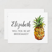 Ananas wird meine Bridesmaid-Vorschlagskarte sein Dankeskarte (Vorne/Hinten)