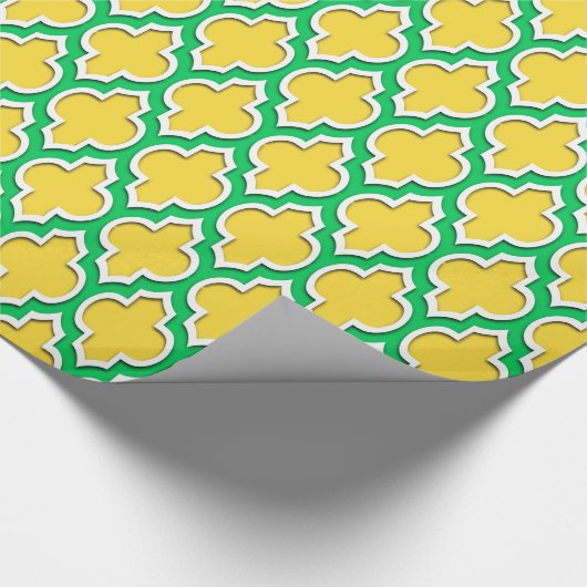 Ananas Yellow Emerald Green Wt XL Marokkaner #4DS Geschenkpapier (Ecke)