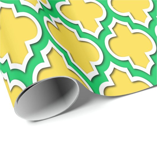 Ananas Yellow Emerald Green Wt XL Marokkaner #4DS Geschenkpapier (Rolleneckpunkt)