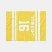 Ananas Yellow White Sports Jersey Fleecedecke (Vorderseite (Horizontal))