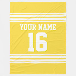 Ananas Yellow White Sports Jersey Fleecedecke