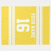 Ananas Yellow White Sports Jersey Fleecedecke (Vorderseite (Horizontal))