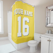 Ananas Yellow White Sports Jersey Team Jersey Duschvorhang (Beispiel)