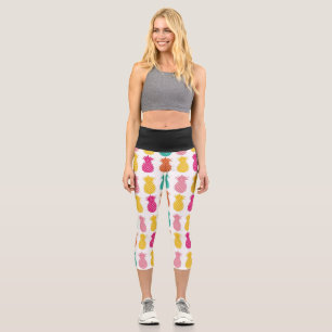 Ananas-Zaubermuster Capri Leggings