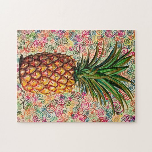 Ananas Zeichnend Jigsaw Puzzle (Horizontal)