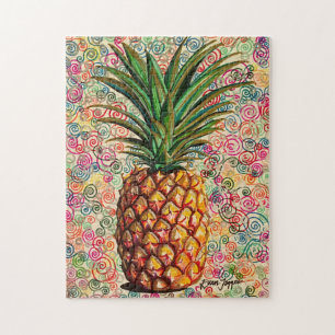 Ananas-Zeichnungs-Puzzle Puzzle