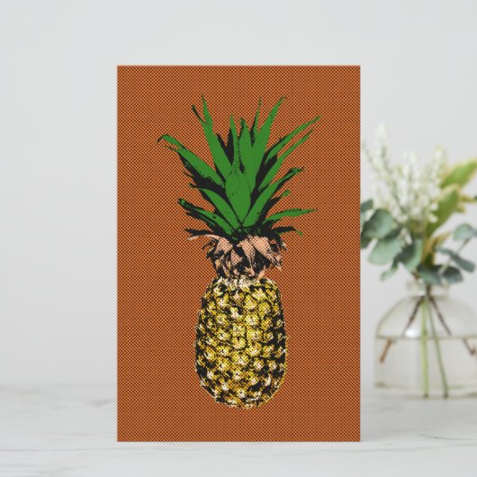 Ananas-Zeitungspapier Briefpapier (Stehend Vorderseite)
