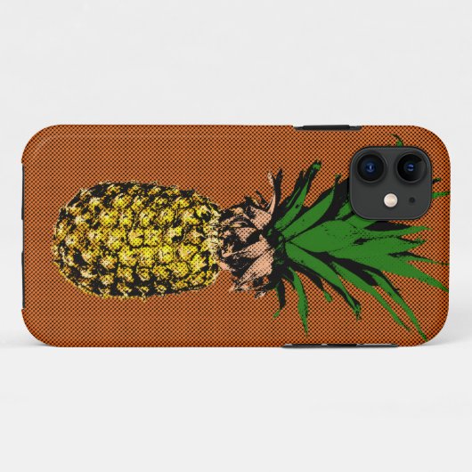 Ananas-Zeitungspapier Case-Mate iPhone Hülle (Rückseite (Horizontal))