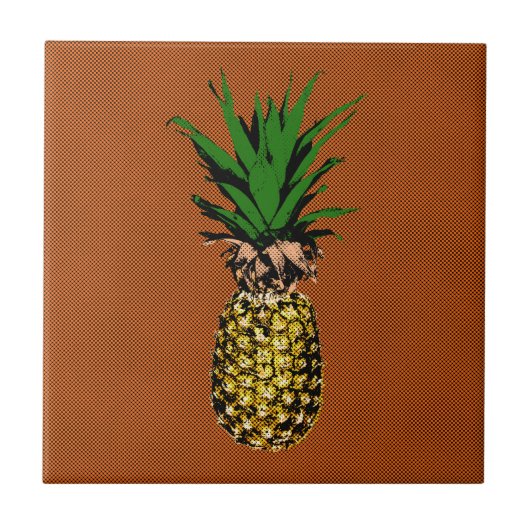 Ananas-Zeitungspapier Fliese (Vorderseite)