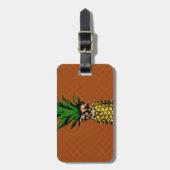 Ananas-Zeitungspapier Gepäckanhänger (Vorderseite vertikal)