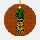 Ananas-Zeitungspapier Keramik Ornament (Vorne)