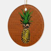 Ananas-Zeitungspapier Keramik Ornament (Links)
