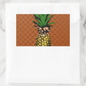 Ananas-Zeitungspapier Rechteckiger Aufkleber (Tasche)