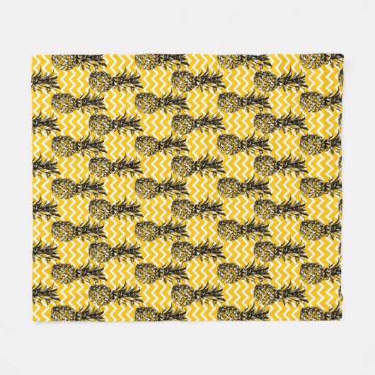 Ananas-Zickzacke Fleecedecke (Vorderseite (Horizontal))
