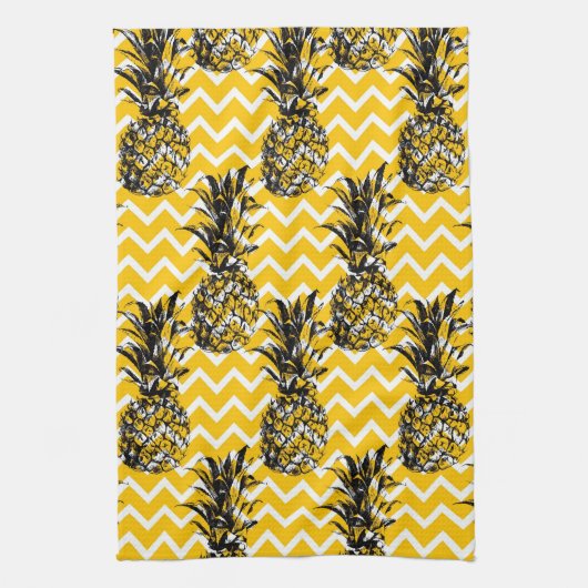 Ananas-Zickzacke Geschirrtuch (Vertikal)