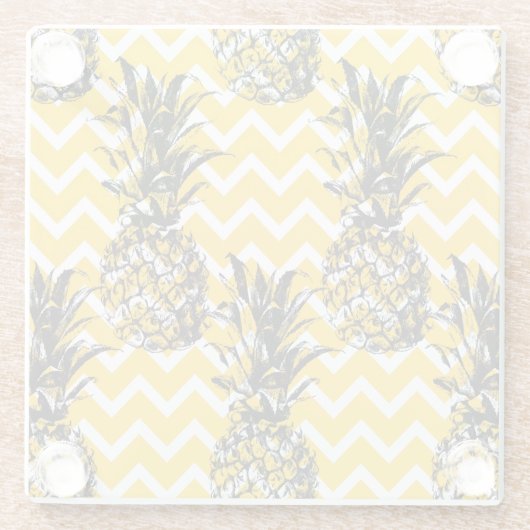 Ananas-Zickzacke Glasuntersetzer (Rückseite)