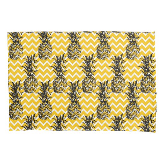 Ananas-Zickzacke Kissenbezug (Vorderseite-Links)