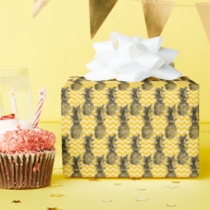 Ananas Zigzags Geschenkpapier