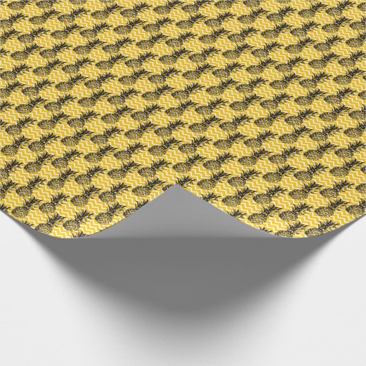 Ananas Zigzags Geschenkpapier (Ecke)